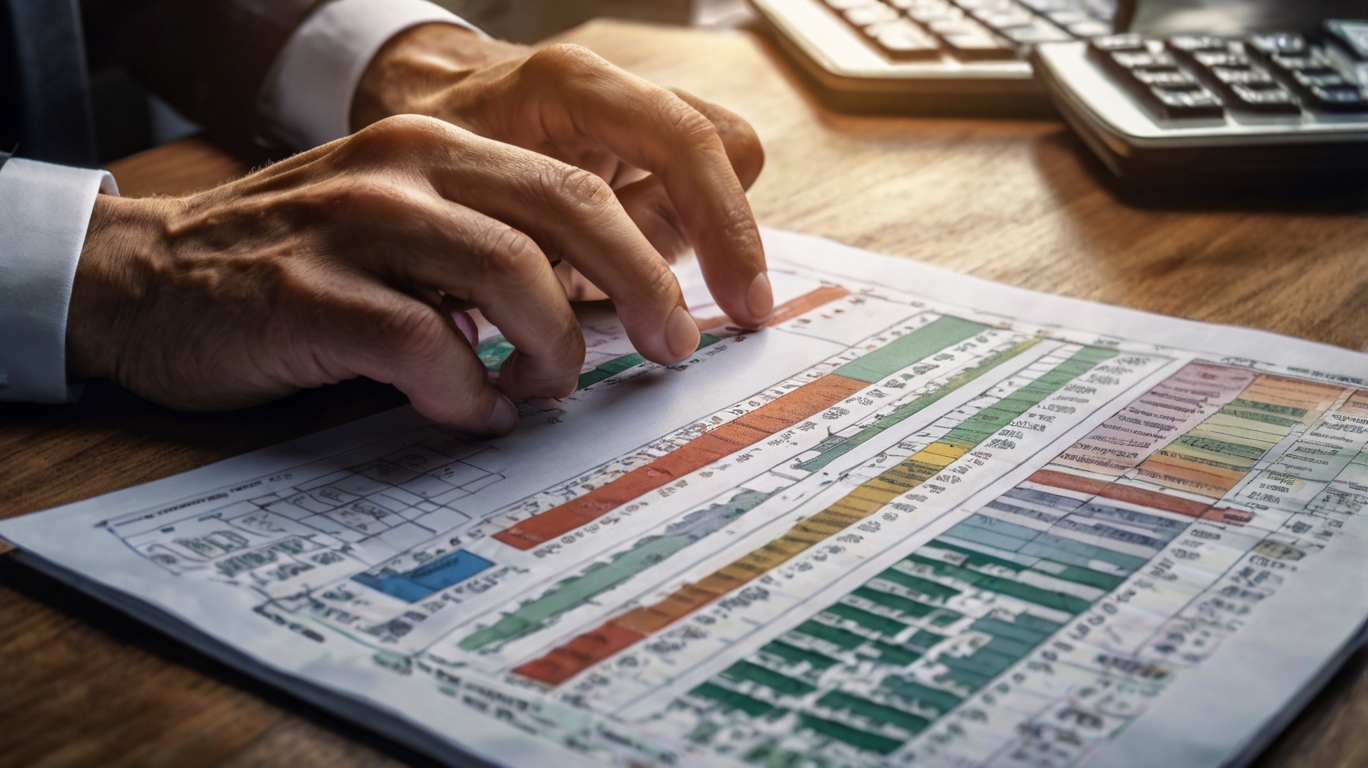 Professional financial auditors at work